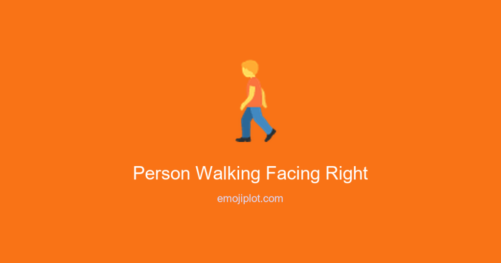 Person Walking Facing Right Emoji