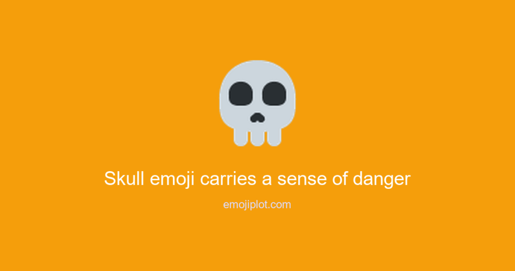 Skull emoji carries a sense of danger Emoji