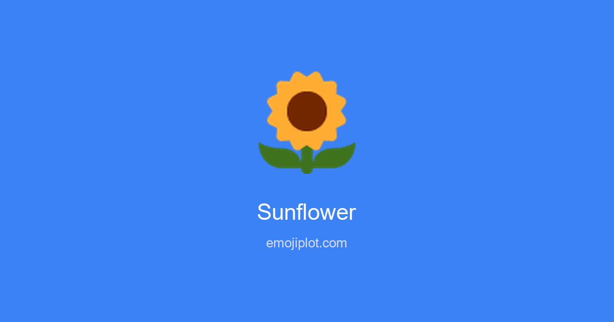Sunflower Emoji