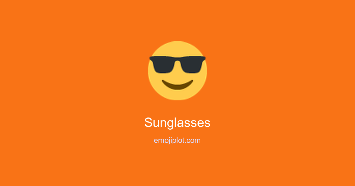 Sunglasses Emoji
