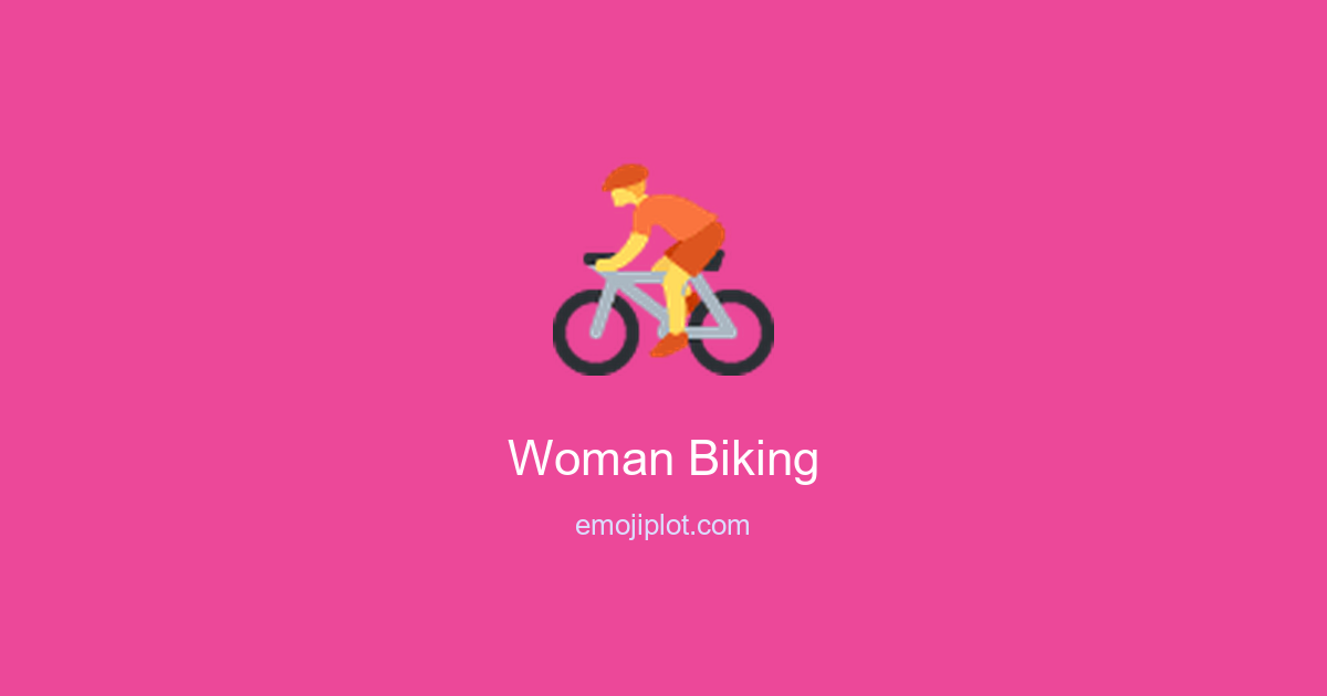Woman Biking Emoji