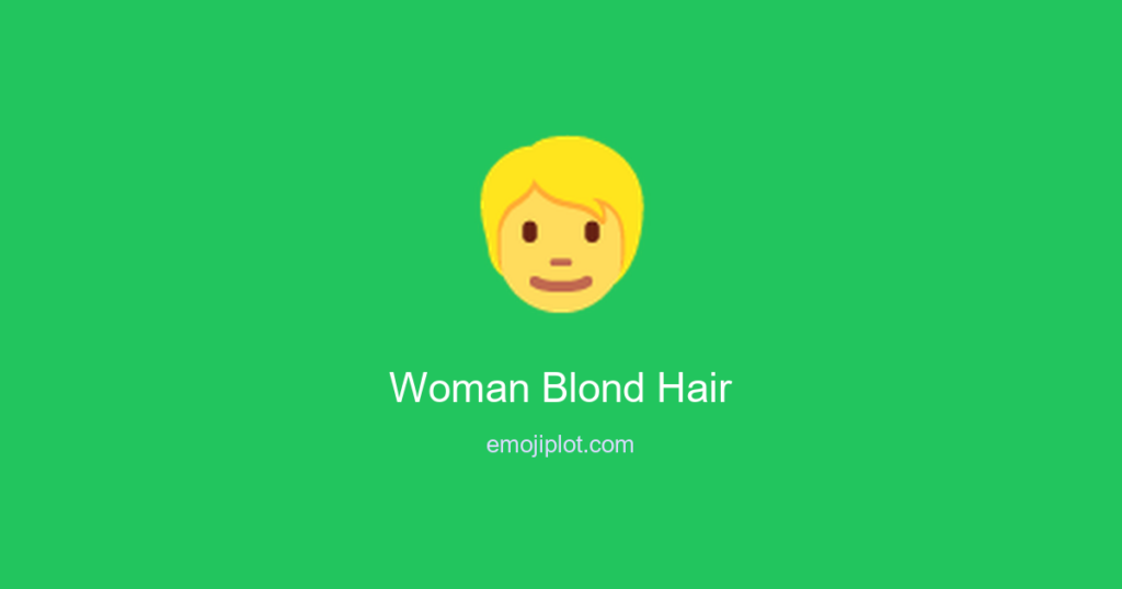Woman Blond Hair Emoji