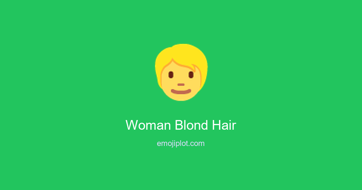 Woman Blond Hair Emoji
