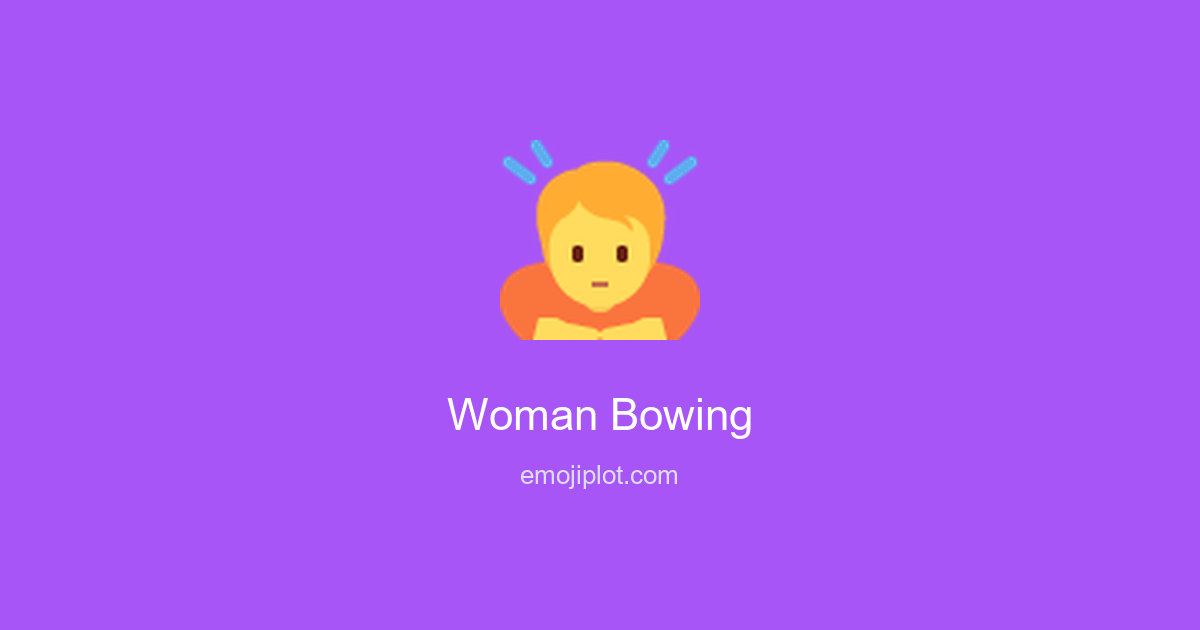 Woman Bowing Emoji