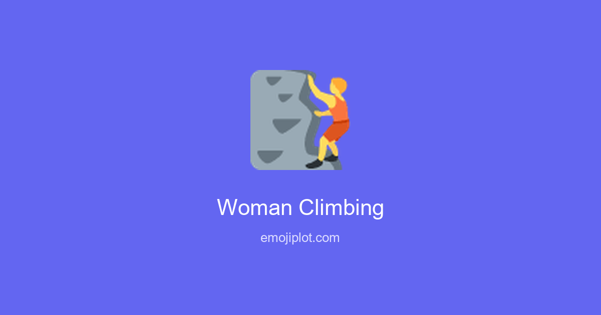 Woman Climbing Emoji