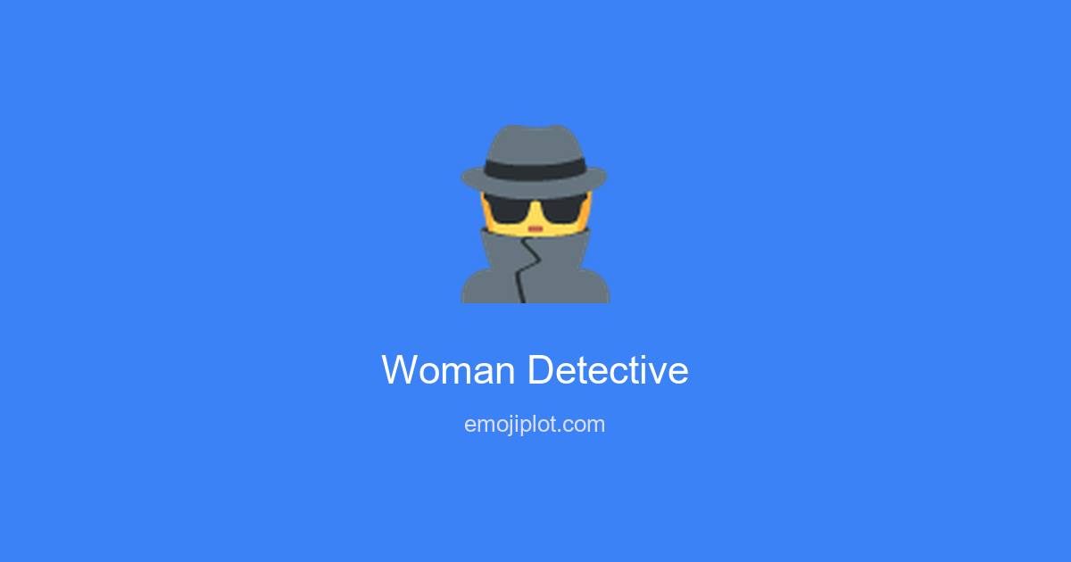 Woman Detective Emoji