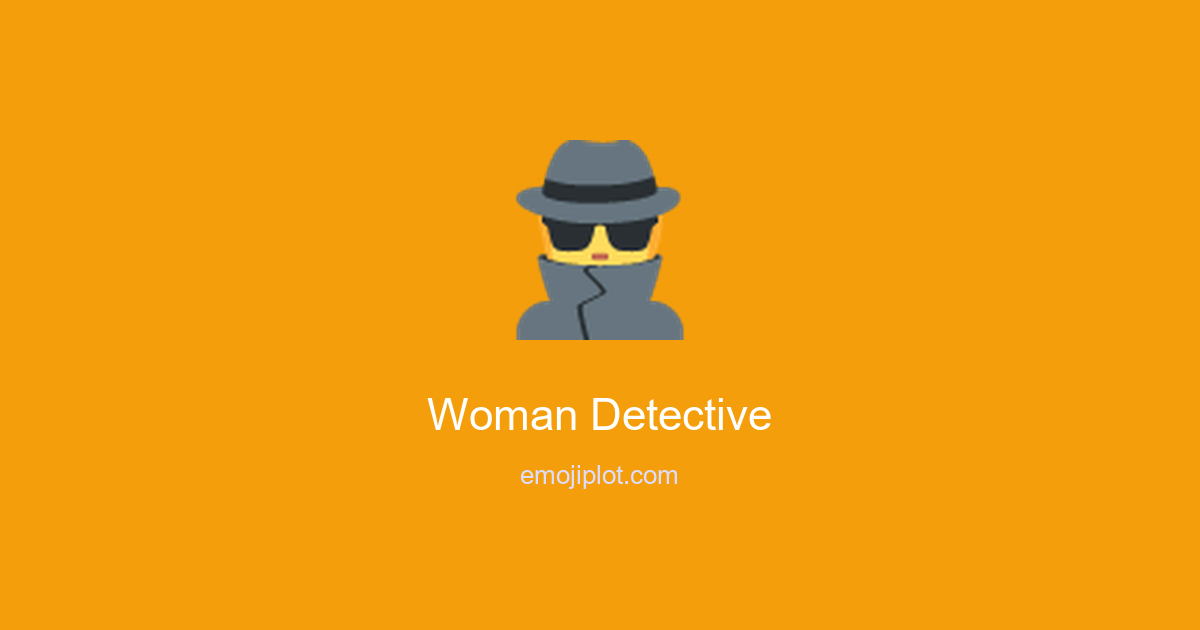 Woman Detective Emoji