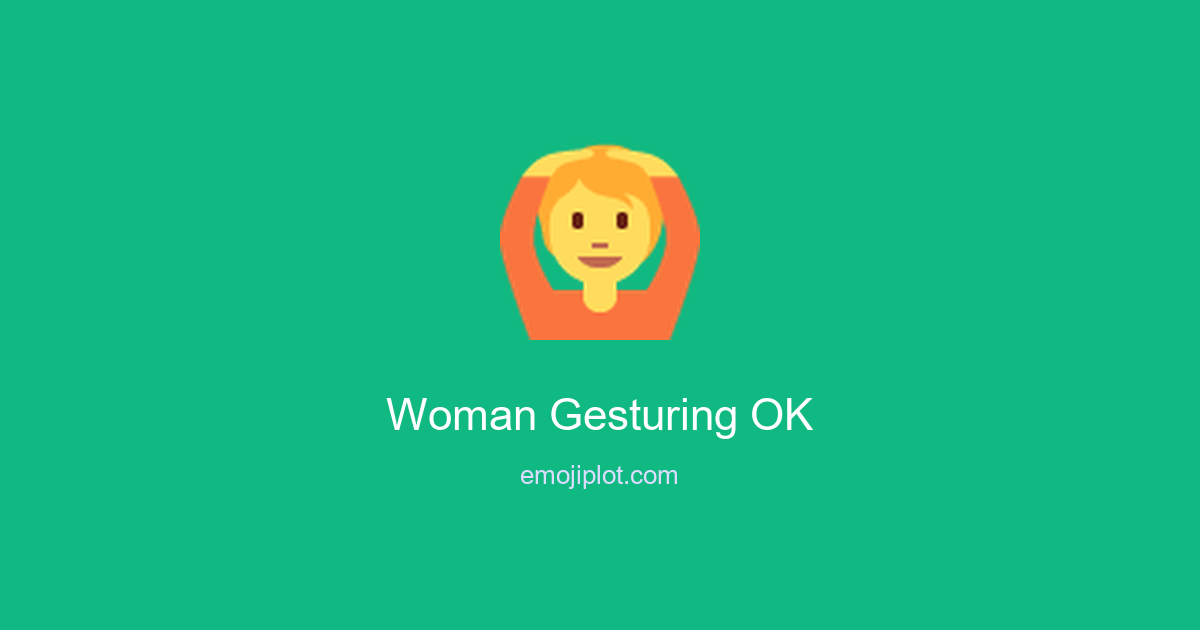 Woman Gesturing OK Emoji