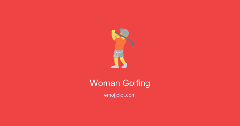 Woman Golfing Emoji