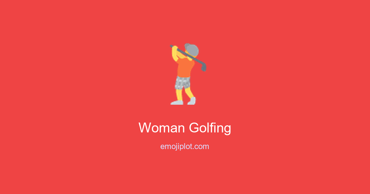 Woman Golfing Emoji