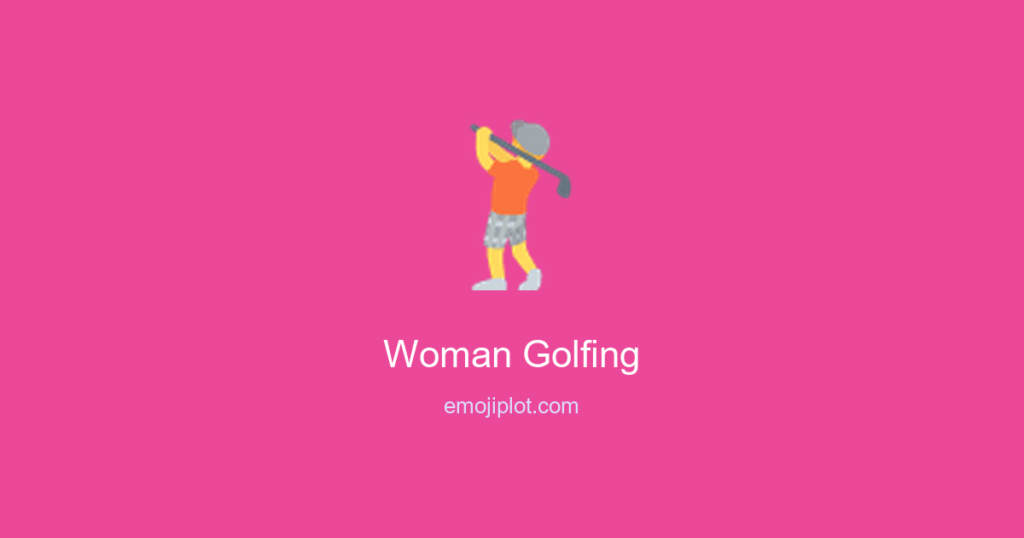 Woman Golfing Emoji