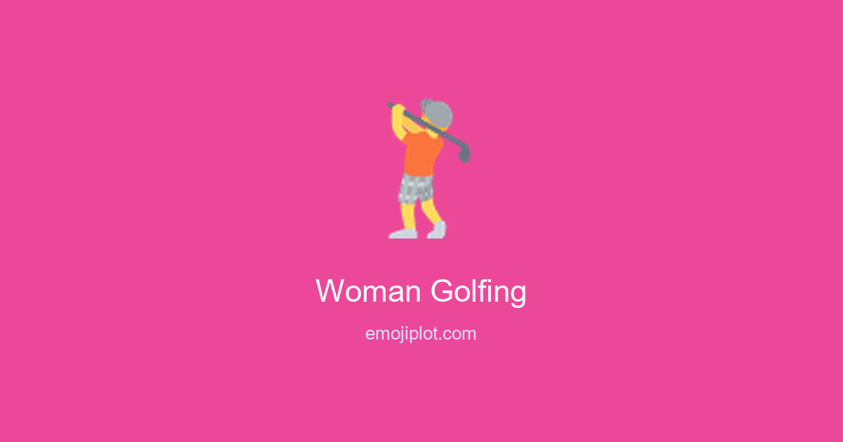 Woman Golfing Emoji