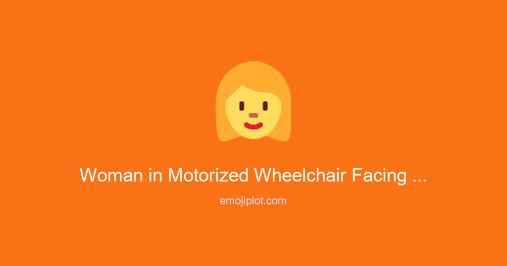 Woman in Motorized Wheelchair Facing Right Emoji
