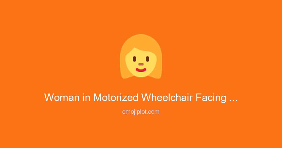 Woman in Motorized Wheelchair Facing Right Emoji