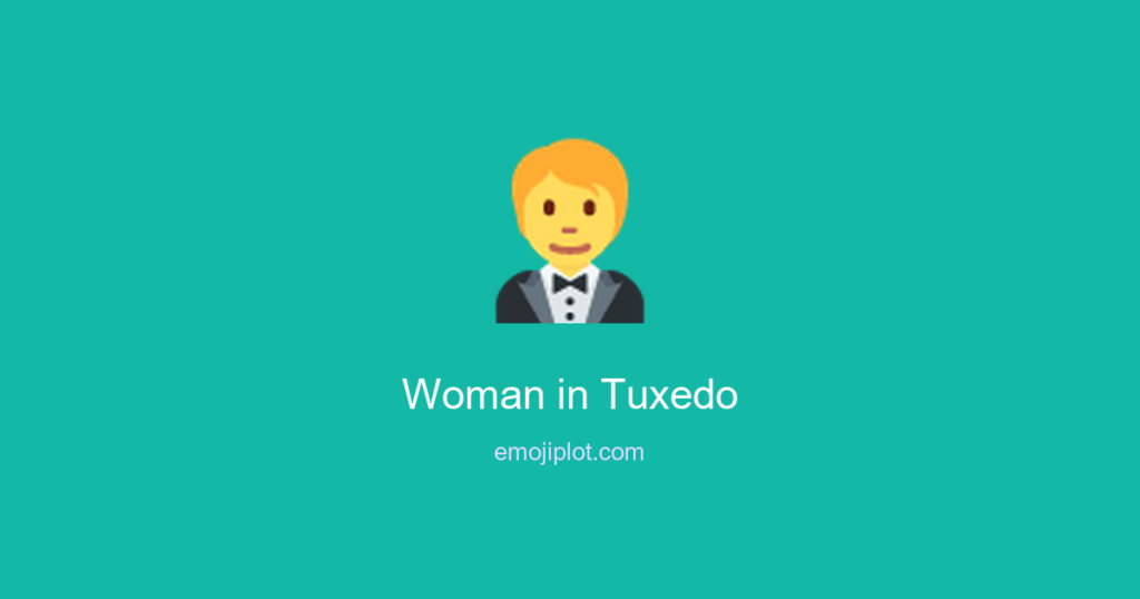 Woman in Tuxedo Emoji