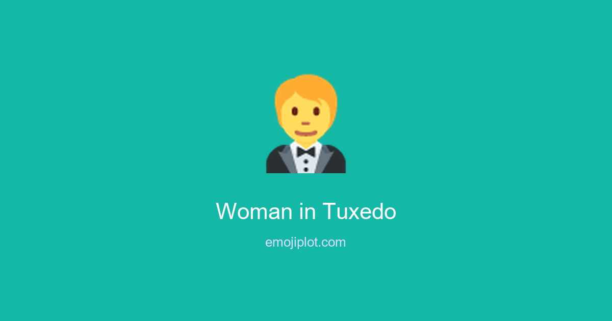 Woman in Tuxedo Emoji