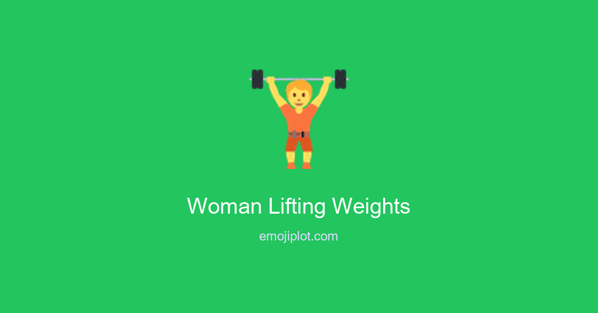 Woman Lifting Weights Emoji