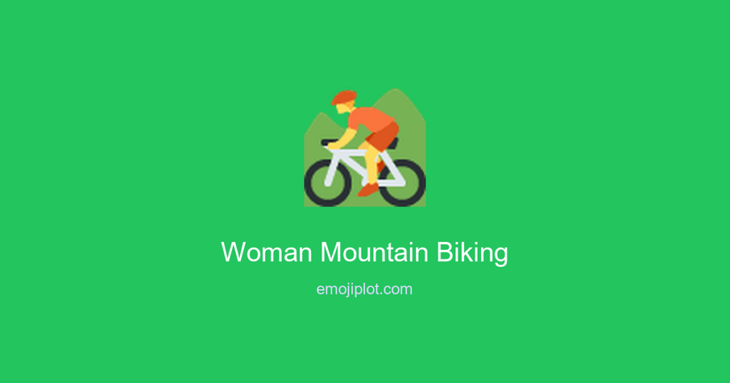 Woman Mountain Biking Emoji
