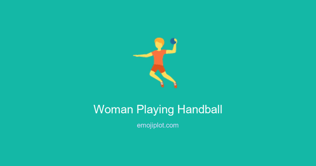 Woman Playing Handball Emoji