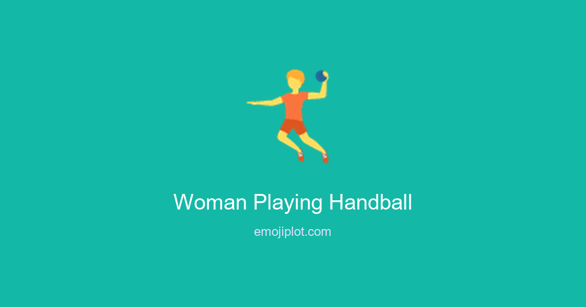 Woman Playing Handball Emoji