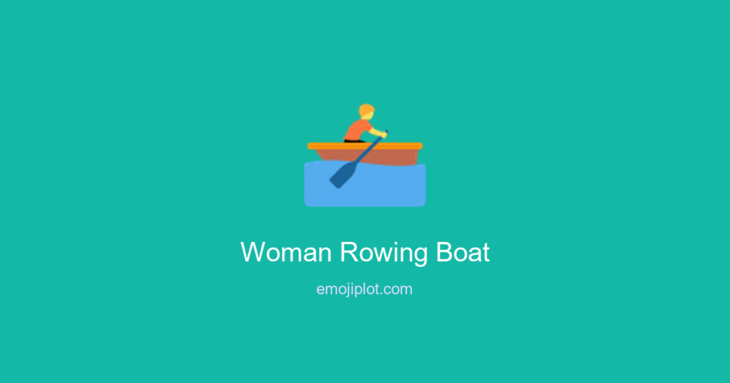 Woman Rowing Boat Emoji