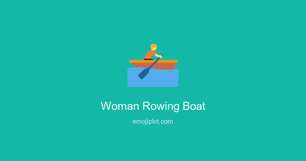 Woman Rowing Boat Emoji