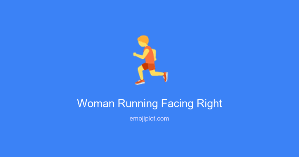 Woman Running Facing Right Emoji