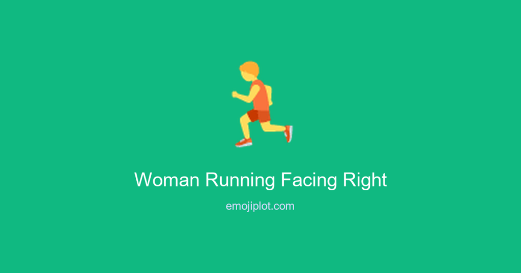 Woman Running Facing Right Emoji
