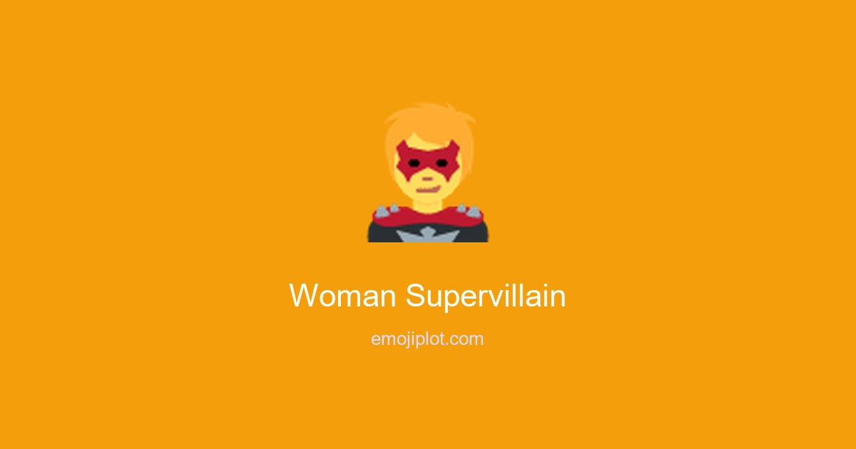 Woman Supervillain Emoji