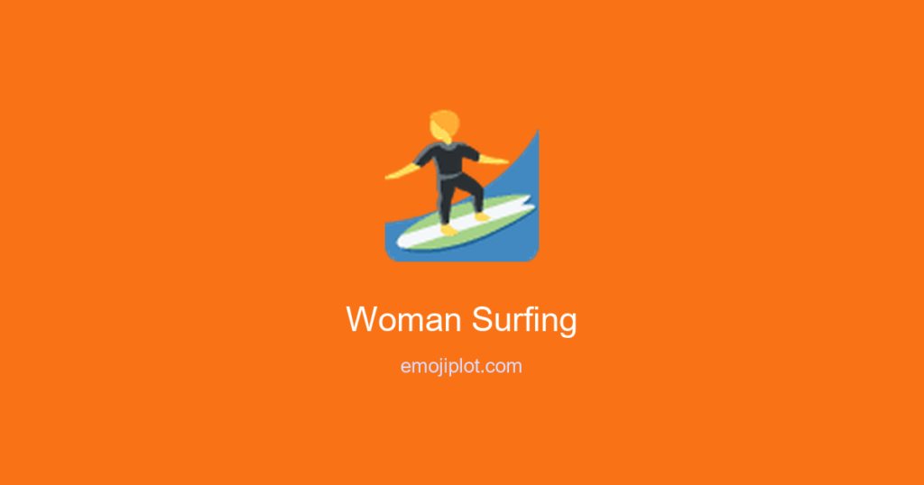 Woman Surfing Emoji