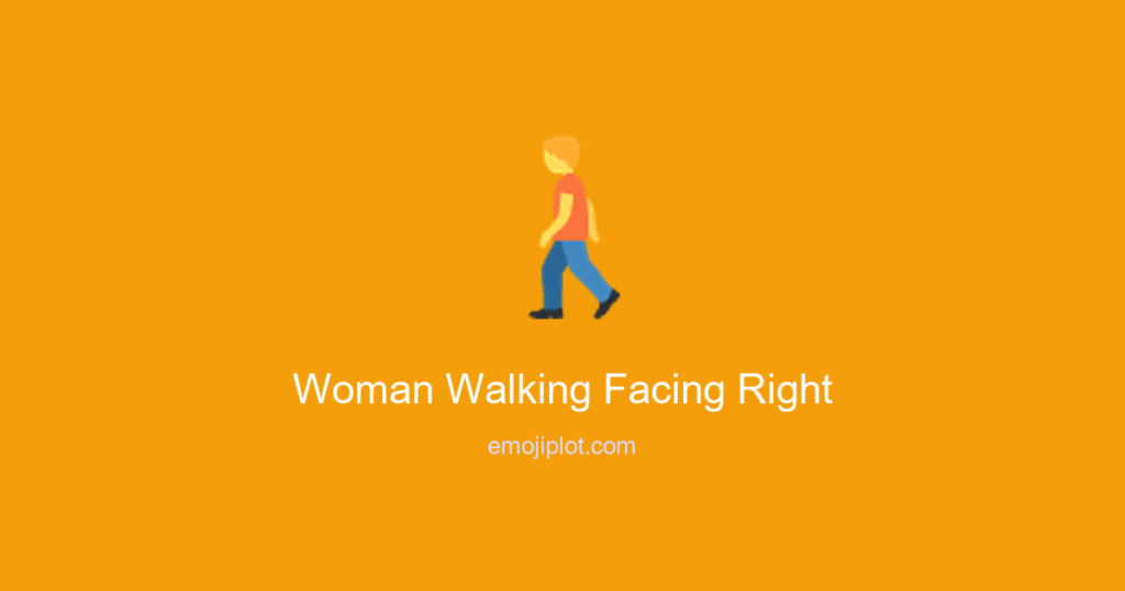 Woman Walking Facing Right Emoji