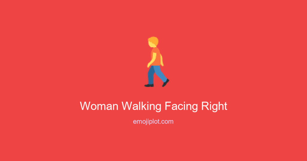 Woman Walking Facing Right Emoji