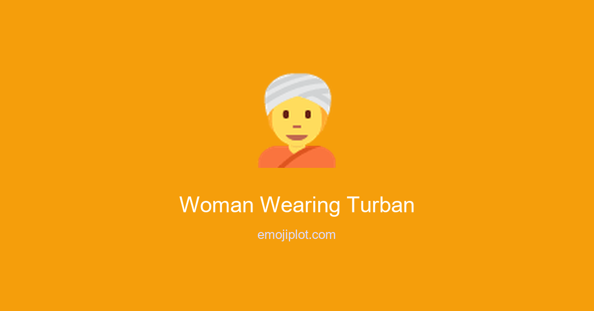 Woman Wearing Turban Emoji