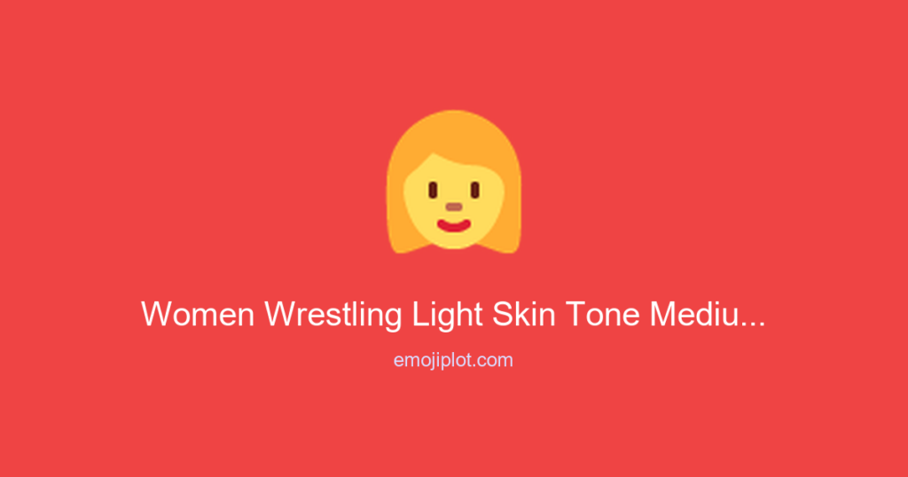 Women Wrestling Light Skin Tone Medium-Light Skin Tone Emoji